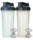 단백질 혼합, 28 온스, 2 팩, 클리어, 와이어 위스키 볼, 블렌더 병이있는 단백질 셰이커 병에 대한 펜 셰이커 병