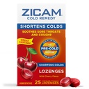 Zicam 찬 Remedy 아연 Lozenges, 야생 벚꽃 맛, Homeopathic, Soothes Sore Throat 및 기침, 찬 단축 의학, Shortens 찬 내구, 25 조사