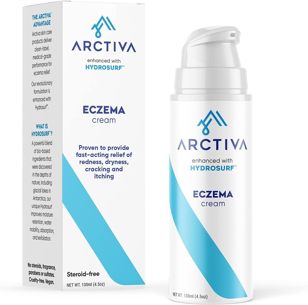 Eczema Cream with 1% Colloidal Oatmeal for Dry & Itchy Skin Relief | Eczema & Atopic Dermatitis Cream Treatment | 특허 해수, 흡수 및 Exfoliation를 위한 Hydrosurf Glycolipid 기술