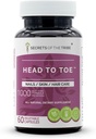 Toe 60 캡슐, 1000 mg, Chamomile, Witch Hazel, Pot Marigold, Turmeric, Sting Nettle, Rosemary에 머리. 손톱 / 피부 / 헤어 케어 (60 캡슐)