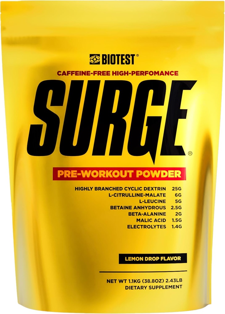 큰 파도 Pre-Workout Powderl - 25 g 높은 분지 Cyclic Dextrin, 6.5 g Citrulline Malate, 5 g L-Leucine, 2.5 g Betaine Anhydrous, 2 g Beta-Alanine, 1.4 g Electrolyte 혼합 - 1.1 Kg