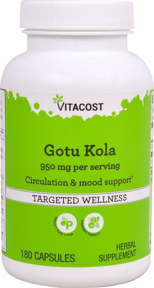 Vitacost Gotu Kola -- 봉사 당 950 mg - 180의 캡슐