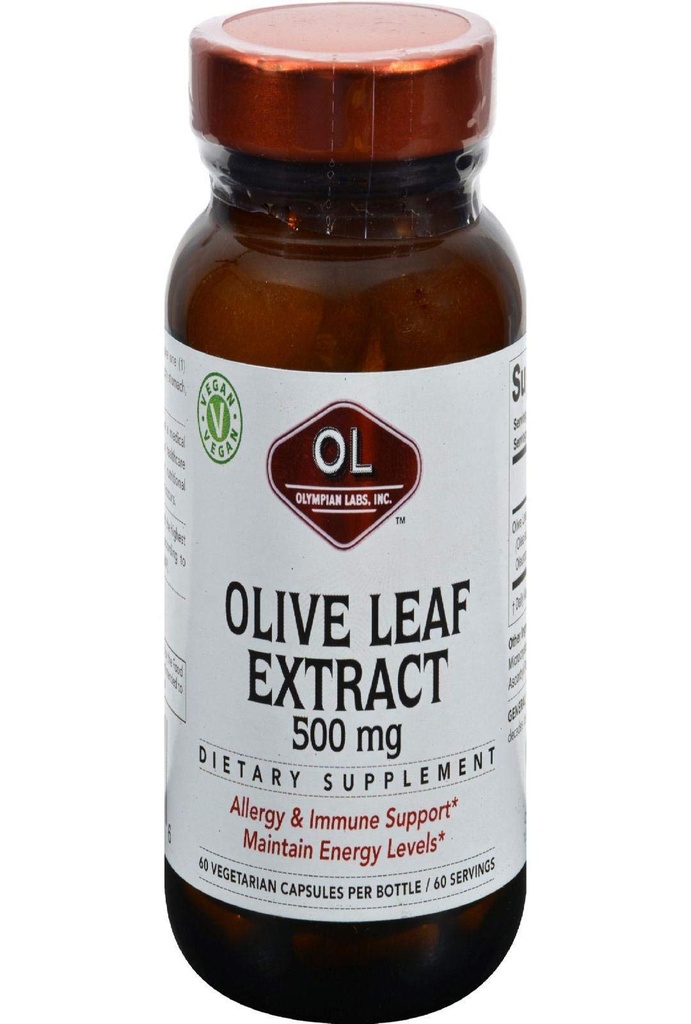 Olympian Labs 올리브 리프 추출물, 500mg 60 캡슐