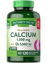 자연의 진실 칼슘 1200 mg 플러스 비타민 D3 5000 IU 보충 교재, 120 조사 (3의 포장)