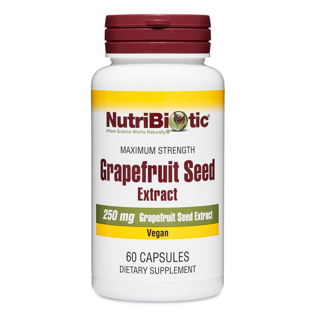 NutriBiotic - 자몽 씨앗 추출물 캡슐 250 mg, 60 카운트 - Bioflavonoids와 최대 강도