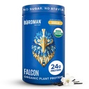 BIRDMAN Falcon 유기 채식 단백질 분말 바닐라, 24g 단백질, 설탕 무료, Probiotics, 낮은 캐비, Keto 친절, 낙농장 무료, Lactose 무료, 비 Whey, 식물 기반 완두 단백질 분말 - 18 서빙