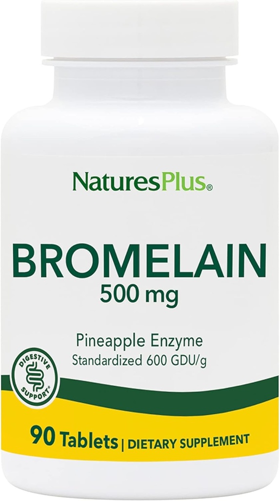 자연 플러스 Bromelain - 500 mg, 90 채식 정제 - 자연 Proteolytic 효소 보충 - 글루텐 - 90 서빙