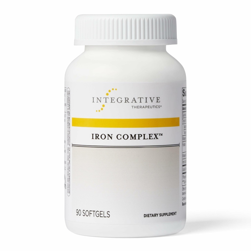 통합 Therapeutics Iron Complex - 비타민 C 및 B12 *와 웰빙 및 에너지 지원 - Folate - 글루텐 - 무료 & Dairy-Free - 90 Softgels (45 인분)
