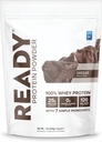 Ready® Protein Powder – 25g Whey Protein, 120 칼로리, 0g 추가 Sugar – 7 간단한 성분 – 인공 첨가물 없음 – 글루텐 프리, 클린 & 천연 – 초콜릿 (1 파운드 가방)