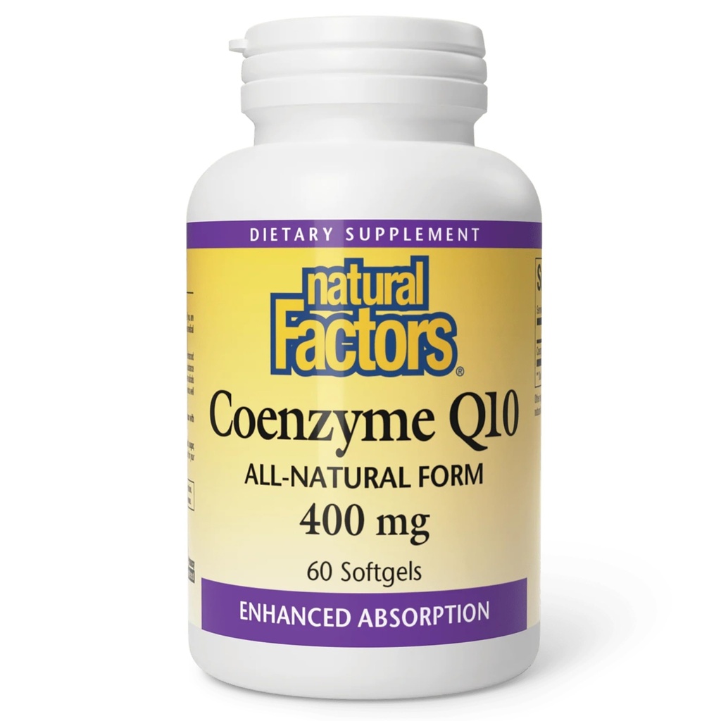자연적인 요인 Coenzyme Q10 - 산화 방지제 지원 보충교재 지원 세포질 에너지 생산 - 더 나은 흡수 원조 건강한 심장 기능 - 400 mg, 60 Softgels (60의 서빙)
