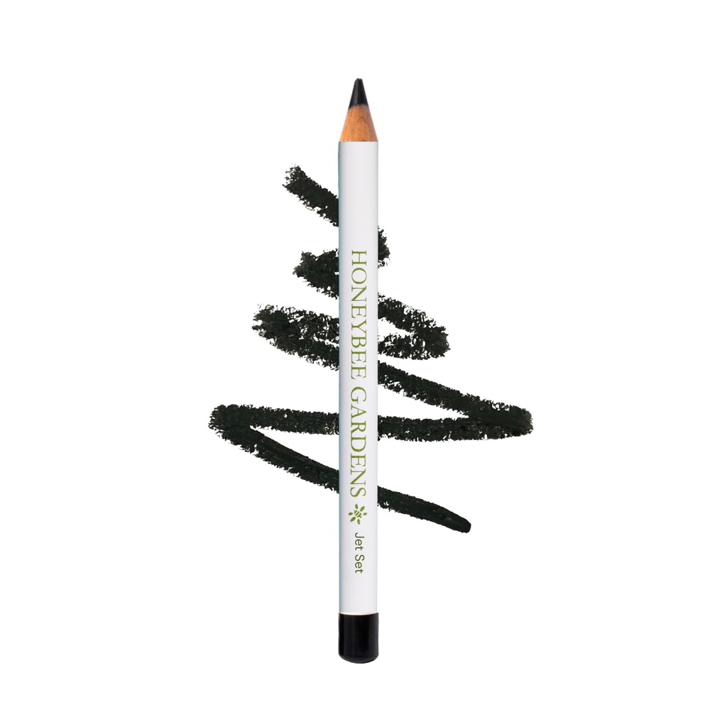 꿀비 정원 Effortless 아이 라이너 연필 Jet Set Black, Rich pigmentation, Smooth, Long-Wearing, Vegan, 글루텐 프리