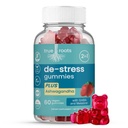 스트레스 구미 같은 날 스트레스 구호 | Destress and Calm | Ashwagandha, GABA, Melatonin, l-Theanine, Lemon Balm | 설탕 무료 채식 60 ct