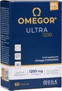 OMEGOR 오메가 3 물고기 기름 1200mg 울트라 - 610mg EPA와 510 DHA 오메가 3 IFOS 인증 - 높은 생체 이용성 및 후타민 (60 모자)