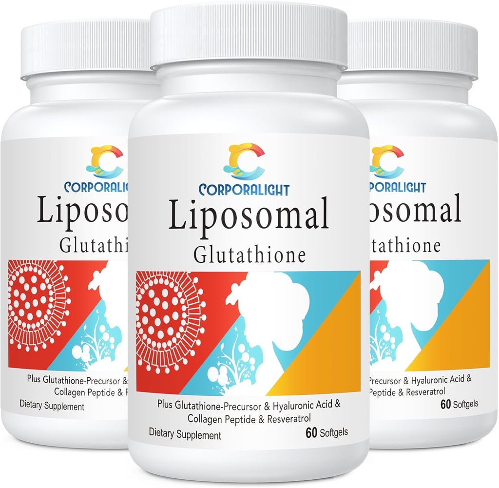 Liposomal 글루타티온 Softgels는, 흡수를 강화했습니다 - Liposomal 납품, 활동적인 모양 L 글루타티온, 세포질, Immune 기능 & 간결 Detox, 산화 방지제 공식, 글루텐 자유로운, 180 Softgels에서 부유한