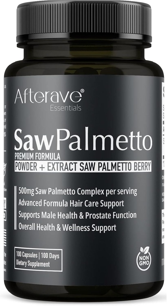 Saw Palmetto Premium, Optimal Hair Growth, Follicle Strength, Hair Loss Protection, Prostate 및 Urinary Health 및 전반적인 남성 면역 지원을위한 Scalp Health