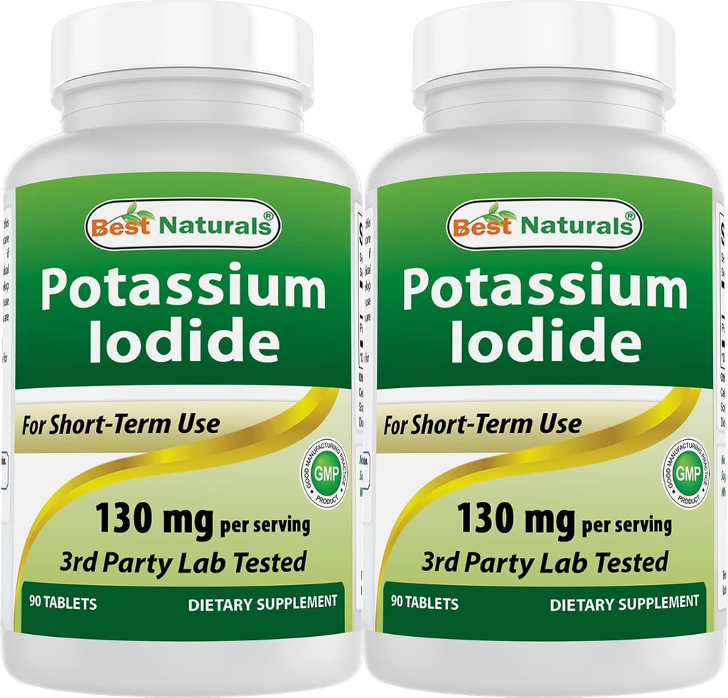 최고의 자연 칼륨 Iodide 130 mg 서빙 - 다이어트 보충, 90 정제 (2)