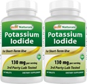최고의 자연 칼륨 Iodide 130 mg 서빙 - 다이어트 보충, 90 정제 (2)