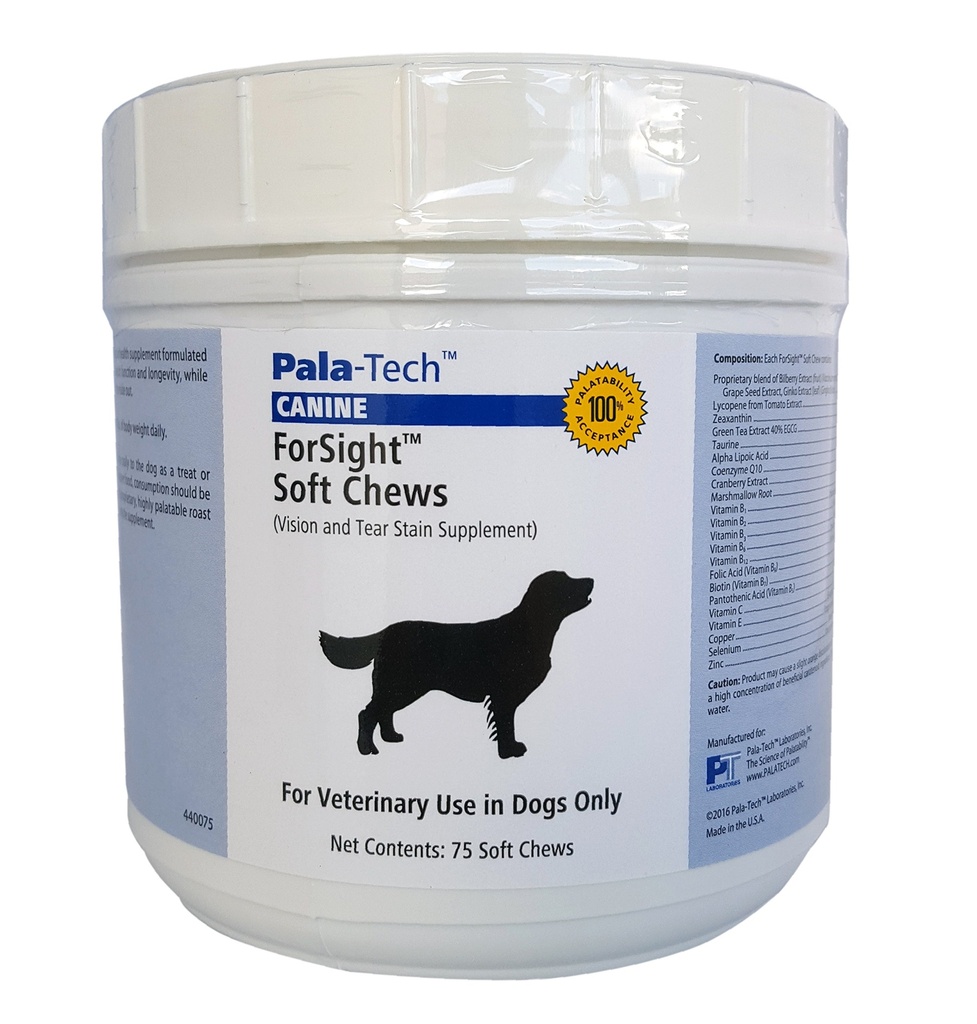 PalaTech Canine Forsight Petite Soft Chews - 개를위한 눈물 얼룩 Chews - Canine Eye Supplement - 지원 눈 건강 - 개 눈 감염 치료를위한 완벽한