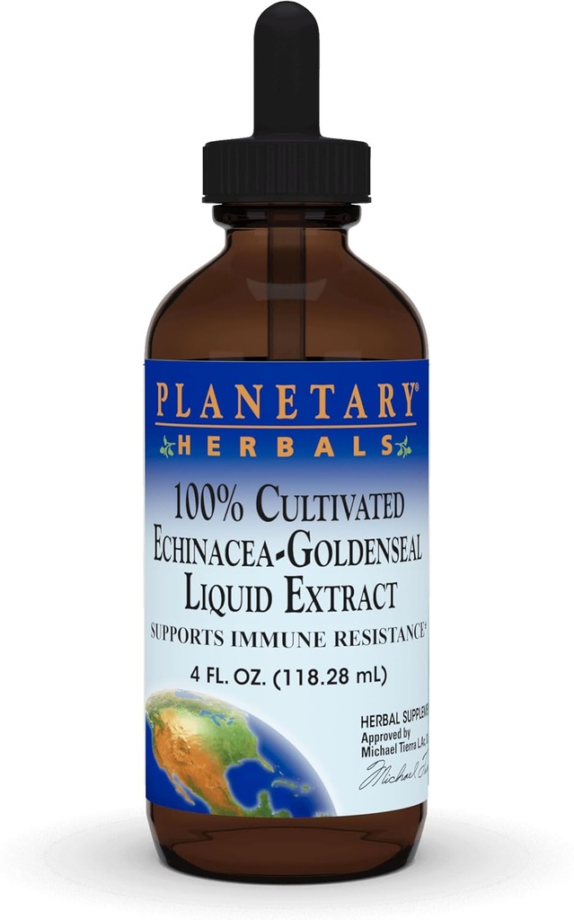 행성 허브 100 % Echinacea-Goldenseal 추출물, 4 oz