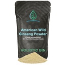Holistic Bin Wild American Ginseng Powder Pure Organic Ginseng Supplement Made with Wild Harvested 20+ Year Old Roots from Appalachia (Panax Quinquefolius) | 필러 또는 첨가제 (25 그램)