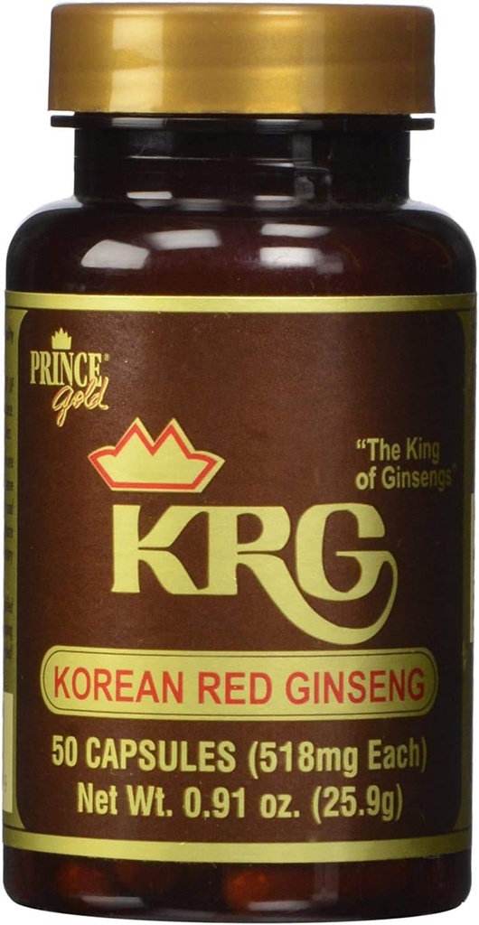 프린스 골드® 한국어 레드 인삼 캡슐 (50 ct)