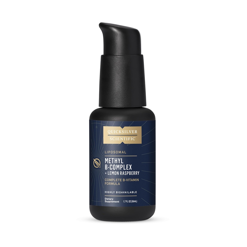 Quicksilver Scientific Methyl B Complex - 비타민 B12, Folate, 비타민 B6, Riboflavin, Biotin, Pantothenic 산, 비타민 B1, Niacin (50 ml)의 우수한 Liposomal 흡수를 가진 액체 비타민