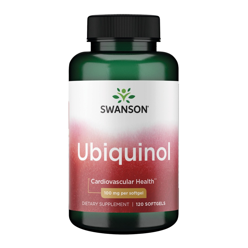 Swanson Ubiquinol - 100 mg - 심장 건강, 뇌 에너지 및 산화 방지제 지원 - Aids ATP Production* - 비 GMO - 120 Softgels