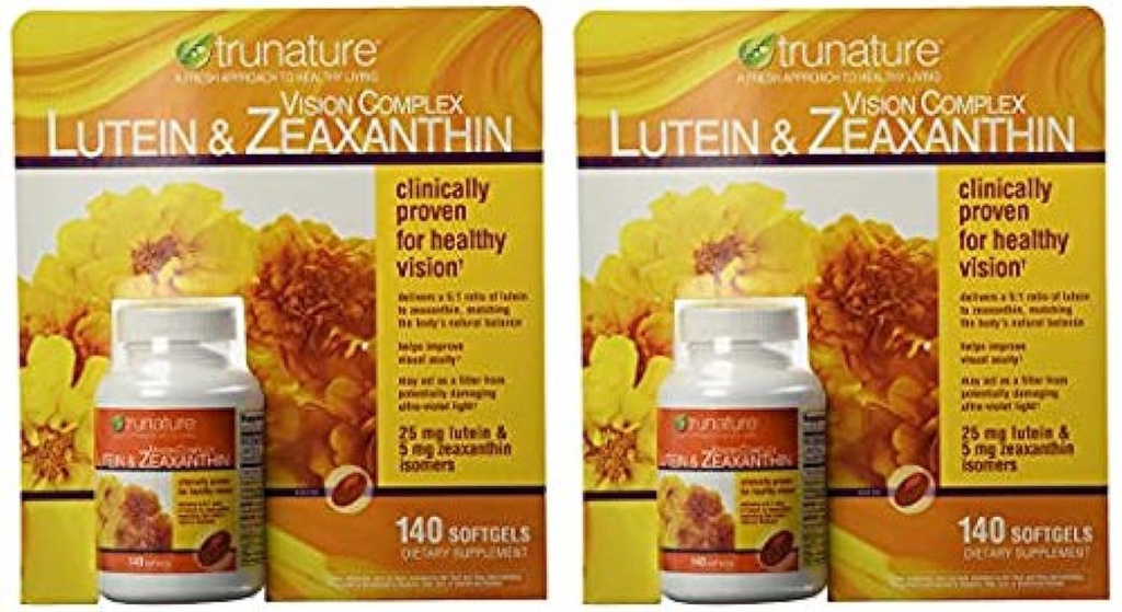 Trunature Vision Complex Lutein과 Zeaxanthin 보충교재, 140 조사 (2 팩)