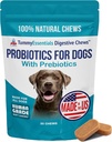 개를위한 Tummy Essentials Probiotic Chews, Dogs 및 Firm Stools에 대한 Gut 건강 지원, 소화 기능, 미국, 30 Chews에서 만든 Dog Probiotics를 제거하는 데 도움이됩니다.