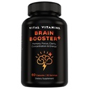 Vital Vitamins Nootropic Brain Supplement Plus - Memory, Focus, Concentration, Neuro Energy, Clarity - Lion's Mane Mushrooms - 60 캡슐