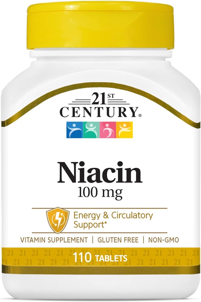 21 세기 Niacin 정제, 100 mg, 110 조사