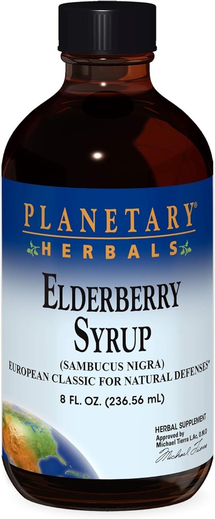 행성 허브 Elderberry Syrup, 8 fl oz (236.56 ml) 유리
