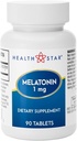 GeriCare Melatonin 1mg 수면 지원 보충교재, Gentle Nighttime Sleep Aid, Non-Habit Forming, 도움말 Relaxation & Restful Sleep, Jet Lag Recovery 및 더 나은 야간 휴식, 90 정제