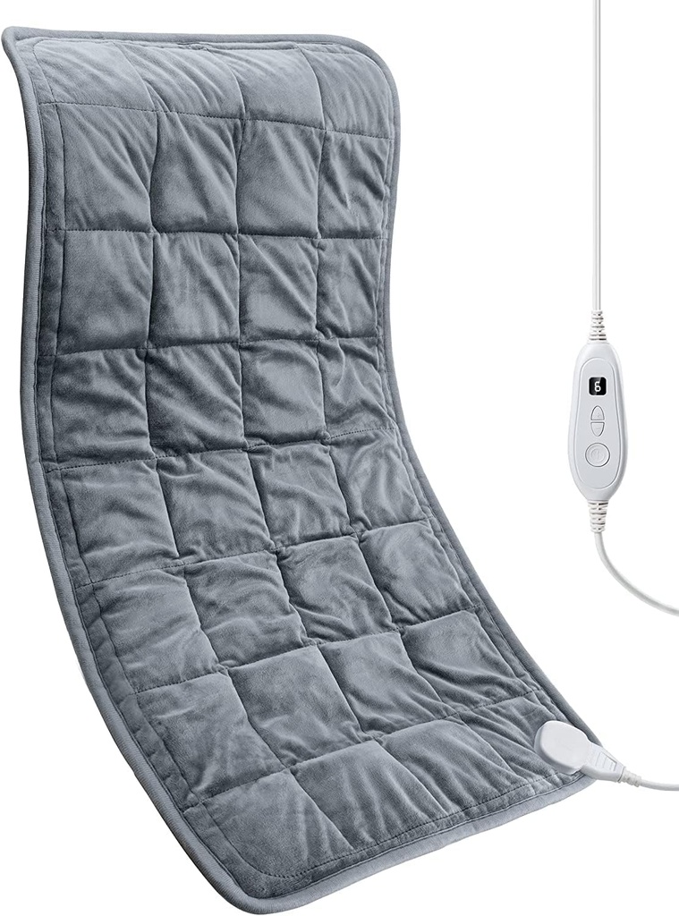 무게를 다는 난방 패드 17" x 33" 뒤 고통 구호를 위한 XXXL 전기 난방 패드, 6개의 열 조정을 가진 5LBS 2H 어깨 팔 다리를 위한 자동 떨어져 열 패드 빨 수 있는