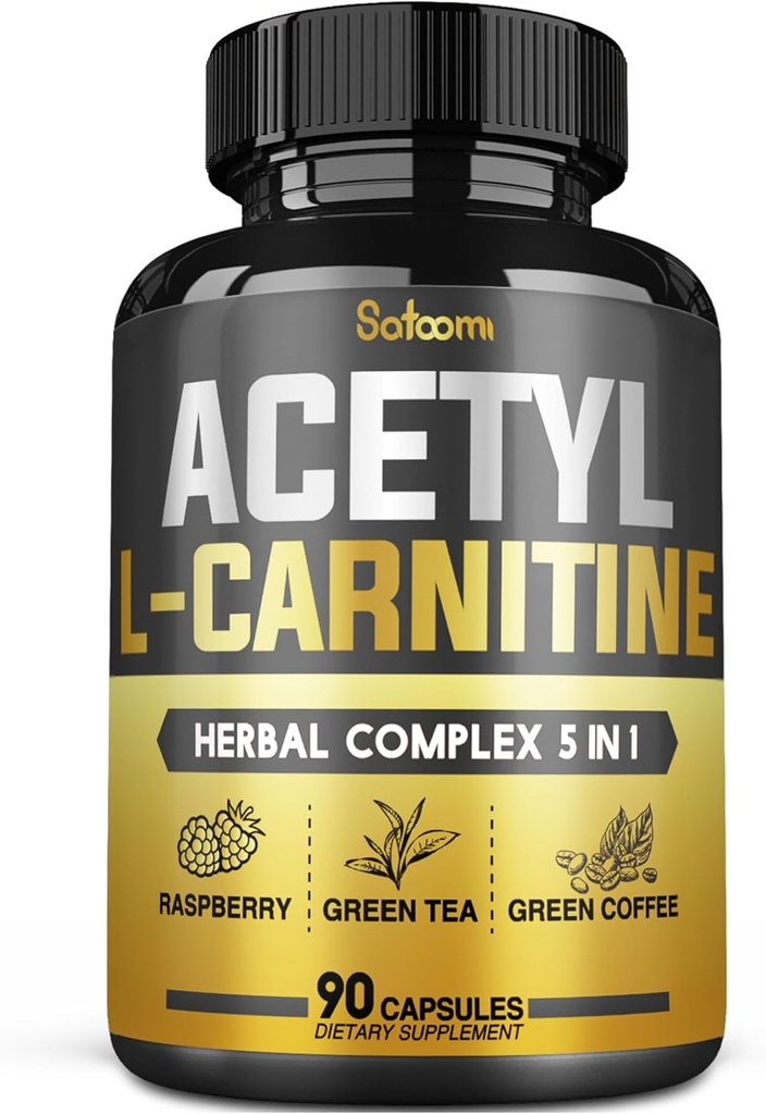 5in1 Acetyl L 카르니틴 복합 캡슐 - 매일 2600mg - 몸, 두뇌 & 면역 건강 지원 - 결합된 알파 Lipoic 산, 녹차, 녹색 커피 콩 & 라즈베리 케톤 - 3 달 동안 90의 조사