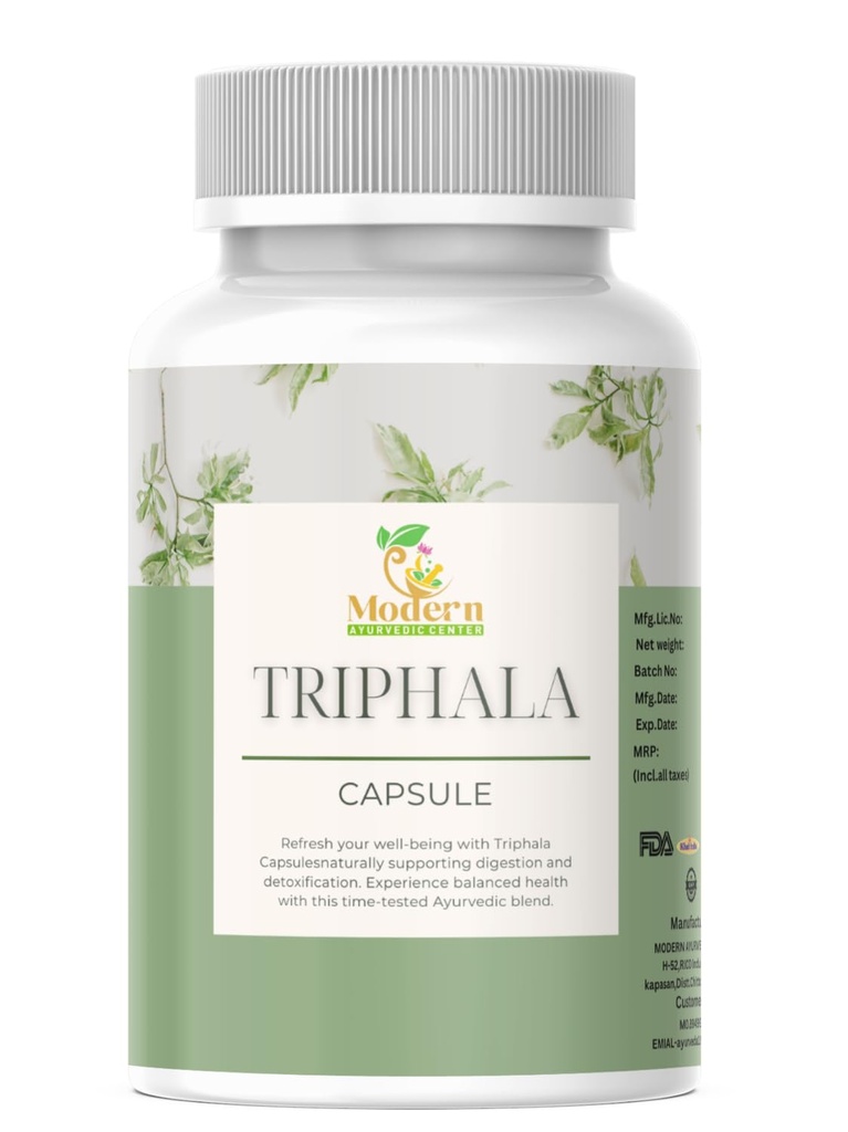 Digestive Support, Immune Boost & Antioxidant Benefits 100% Amla, Haritaki & Bibhitaki의 초본 혼합은 Gut 건강을 승진시킵니다 (120의 캡슐)