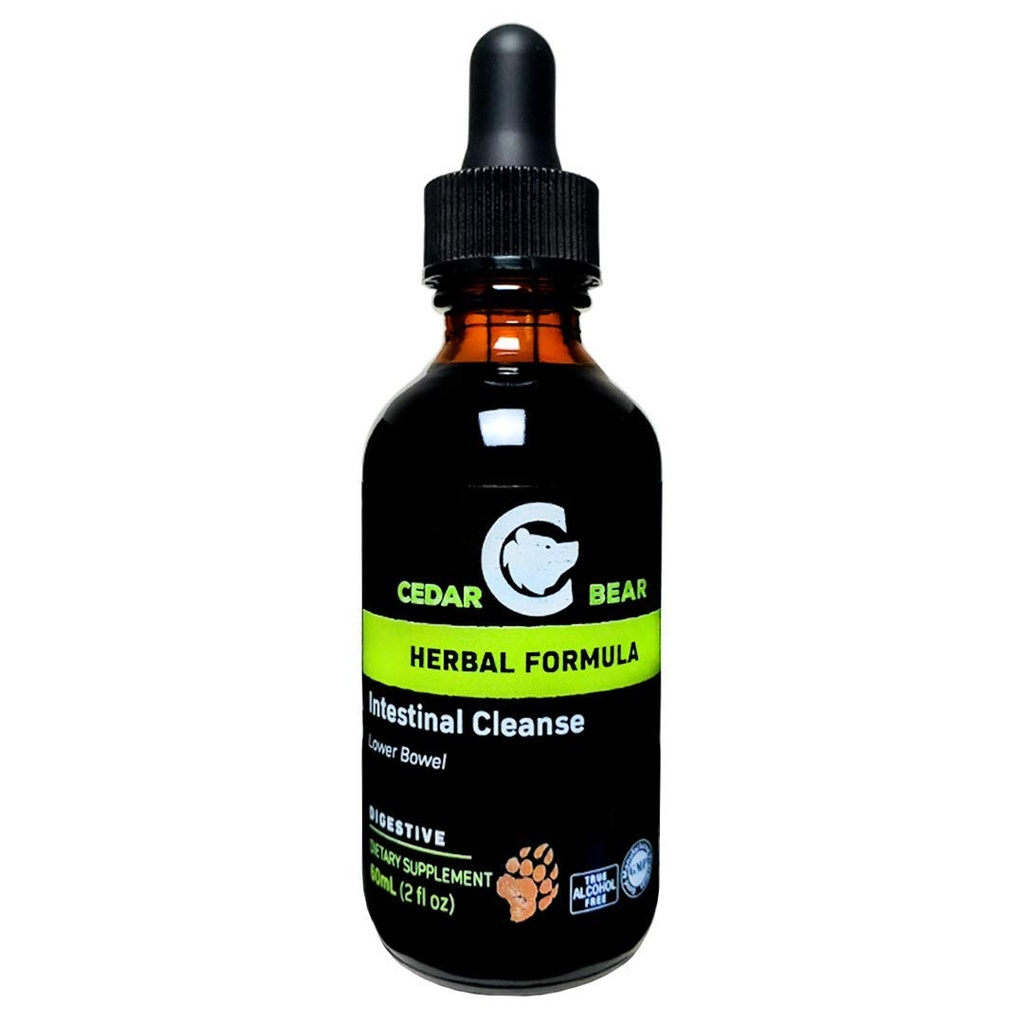 Cedar Bear Intestinal Cleanse the Liquid Herbal Supplement that Moderates The Environment of the Digestive System, 허용 벤피니셜 Flora 에 Flourish 2 Fl Oz