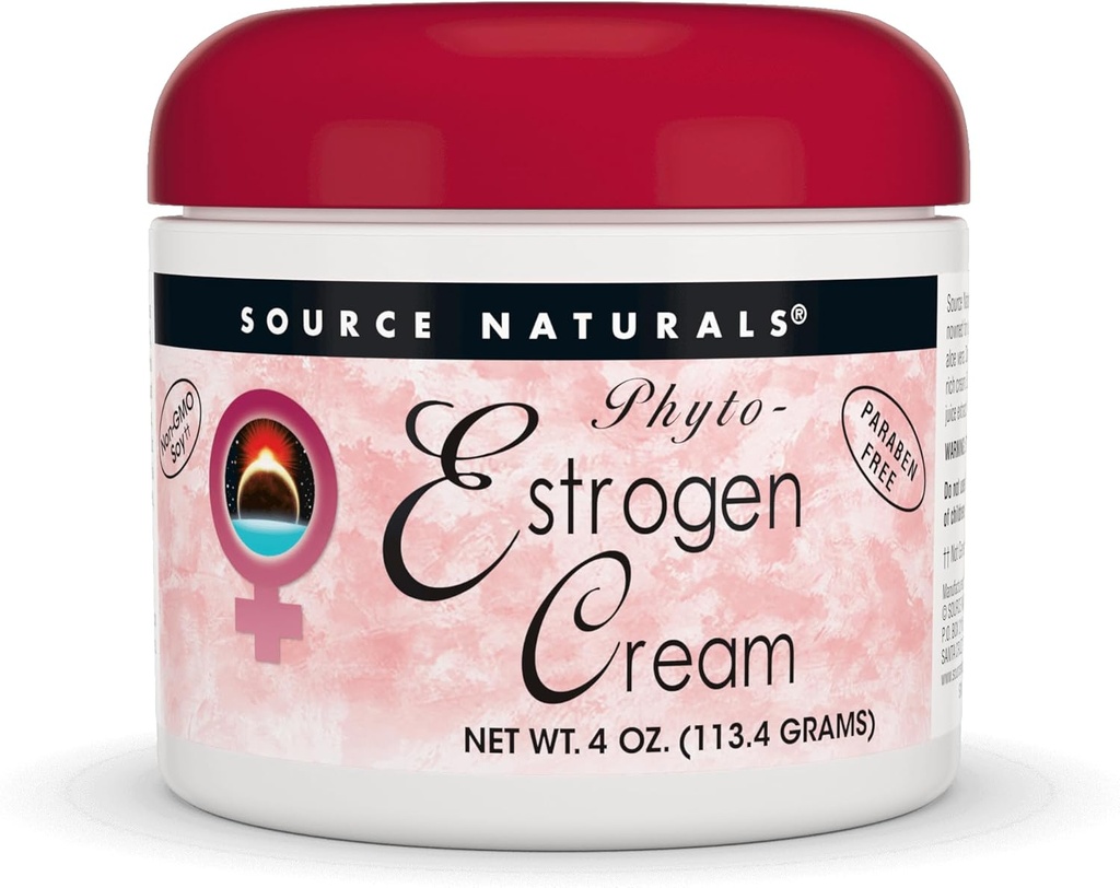 Source Naturals Phyto-Estrogen 크림, 파라벤 - 무료 - 4 온스 크림