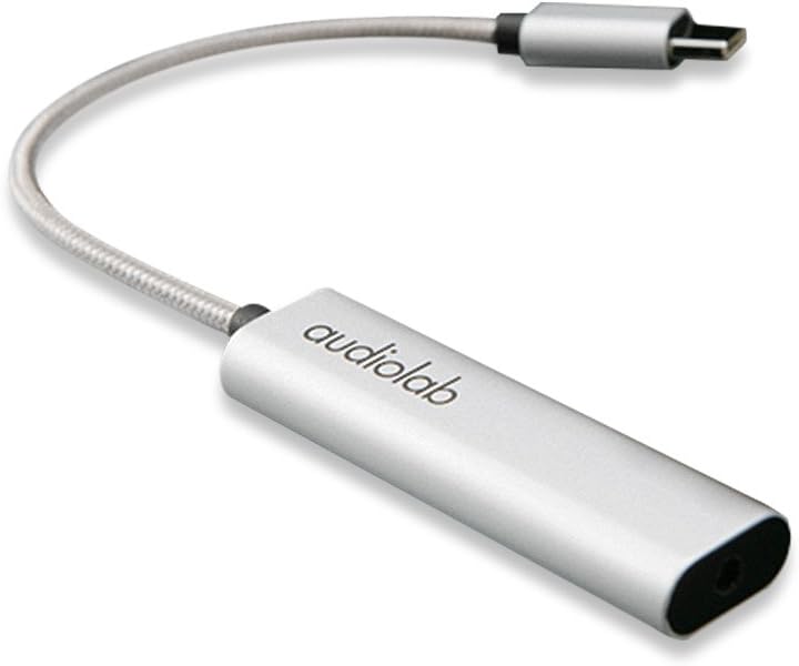 Audiolab 휴대용 헤드폰 증폭기 오디오 전원 USB DAC 헤드폰 앰프 전화 (Android, USB-C 포트)