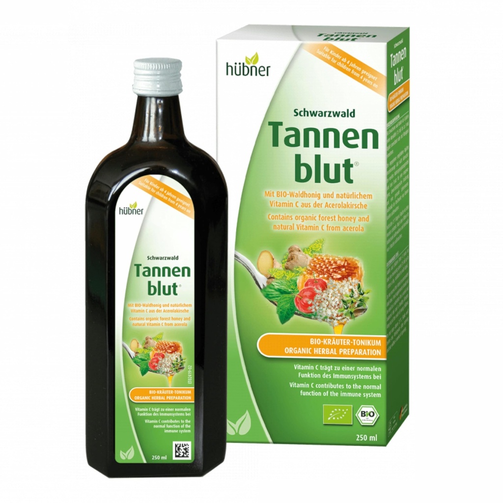 Hubner Tannenblut 유기 초본 준비, 꿀 Cough Syrup, 감기 및 Sore Throat 지원, 간결 구호, 성인과 어린이 4 및 노인, 코셔 및 알코올 무료 비타민 C 보충, 250 ml