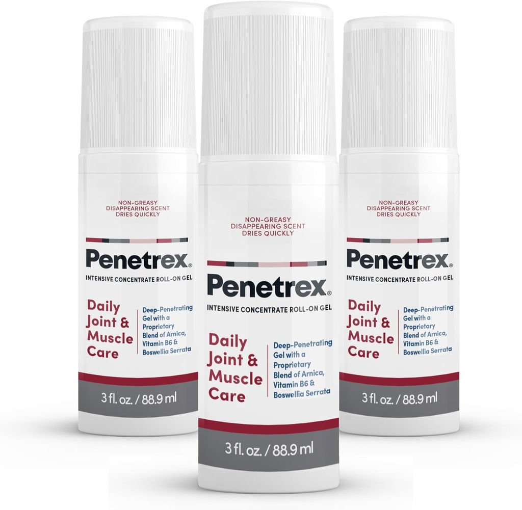Penetrex 합동 & 근육 치료 - 뒤, 목, 손, 발 - Arnica, 비타민 B6 & MSM를 가진 우수한 전체적인 몸 문 - 젤 (3 팩)에 3oz 목록
