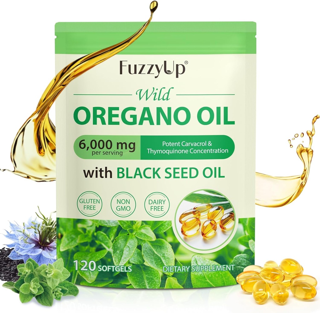 Oregano 기름 캡슐, 까만씨 기름 200mg를 가진 Oregano의 1 6000mg 기름, Oregano Softgels 120 조사의 기름, 유기 Oregano 기름 캡슐, 면역성이 있는 지원, 비 GMO, 낙농장 자유로운, 글루텐 자유로운