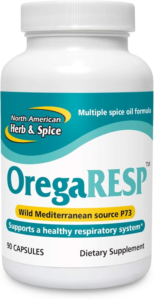 북미 허브 및 향신료 OregaResp - 90 Veggie 캡슐 - 면역 및 호흡 건강 - Cumin, Sage, Oregano 오일 - 어린이 및 애완 동물, 비 GMO - 90 총 서빙을위한 안전
