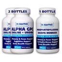 알파 GPC & Uridine 2X 60 캡슐 + Phosphatidylserine & Bacopa 1x 120 캡슐, 2 달 공급