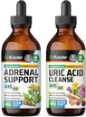 BIO KRAUTER Adrenal 지원 Tincture 4 Fl. Oz. & Uric 산 지원 Tincture 4 Fl. Oz.