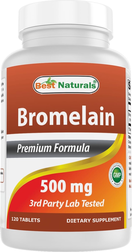 제일 자연적인 Bromelain Proteolytic 소화 효소 보충교재, 500 mg의 120의 정제 - 건강한 소화, 합동 건강, 영양 흡수를 지원합니다
