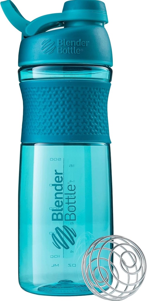 BlenderBottle SportMixer Shaker Bottle 완벽 한 단백질 쉐이크 및 사전 운동, 28-Ounce, Teal