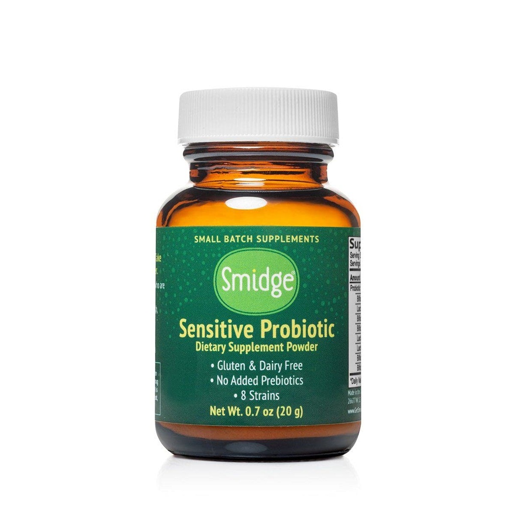 Smidge® Sensitive Probiotic 분말 및 복용량 스푼 (GutPro®)