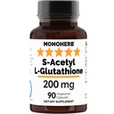 MONOHERB S-Acetyl L-glutathione 200mg - 90 채식 캡슐