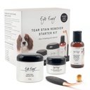 Eye Envy Dog Tear Stain Remover Starter Kit with ProPowder Brush | Stain Solution, Applicator Pads, Stain Powder 및 Small Applicator Brush | 지난 30-45일
